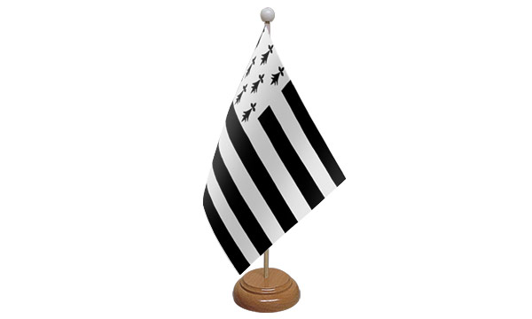 Brittany Small Flag with Wooden Stand